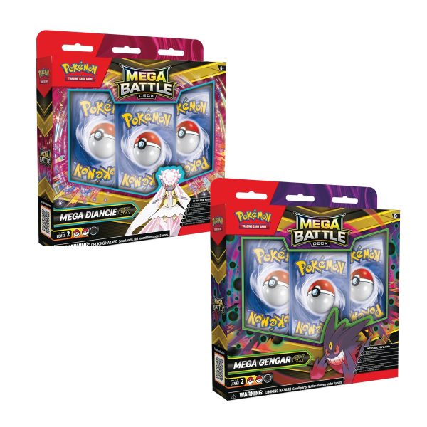 Pokémon TCG Mega Evolution - Mega Battle Deck—Mega Gengar ex o Mega Diancie ex (Producto en Inglés)